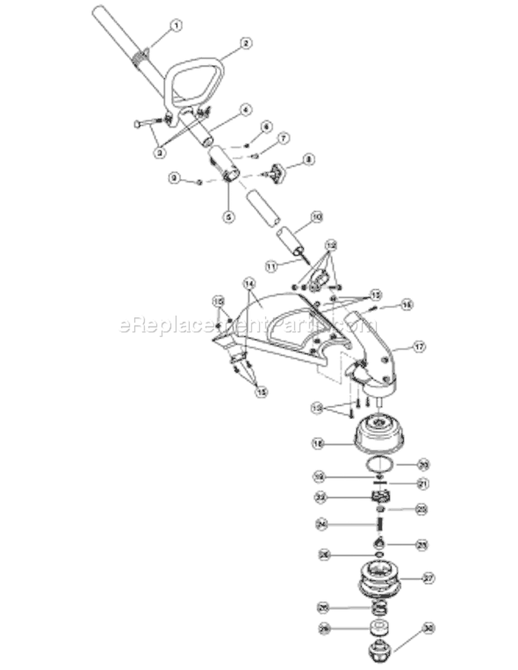 Page A Diagram and Parts List for YM137 41AC137C901 Yard Man Trimmer